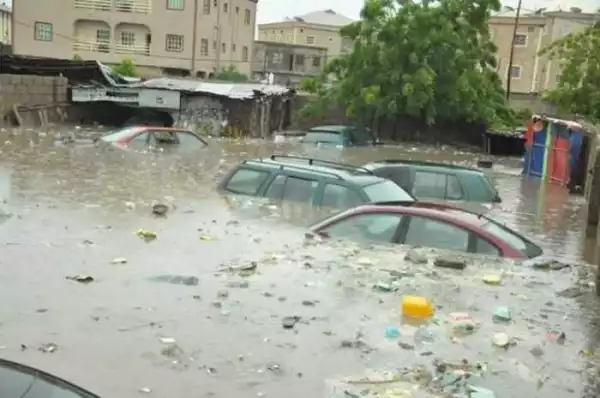 See How Massive Flood Swallowed Cars Parked In Kano State